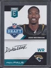 DEDE WESTBROOK 2017 ELITE PEN PALS JAGUARS ON CARD ROOKIE AUTO RC