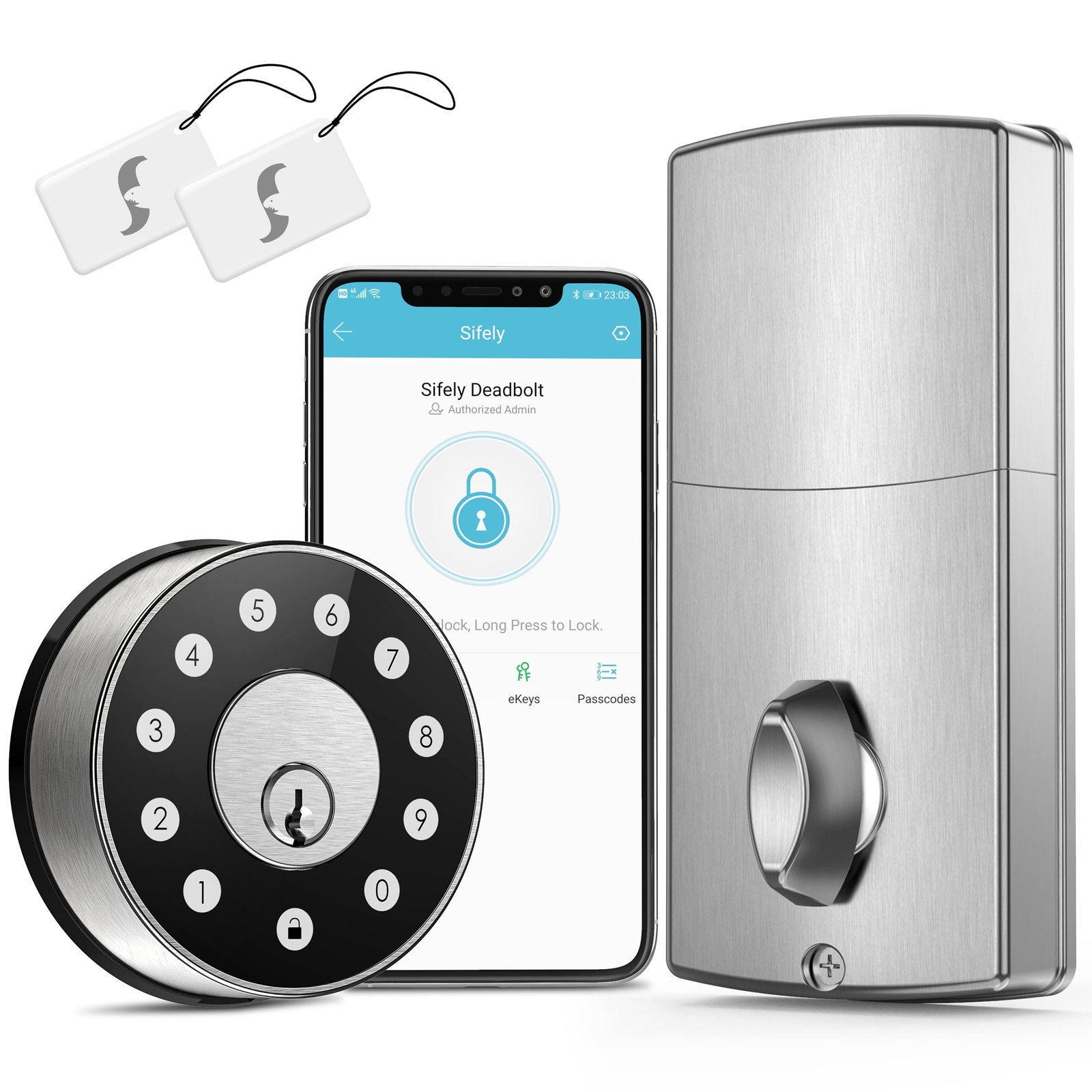 Smart Keyless Deadbolt Entry Door Lock with Secure Keypad-image