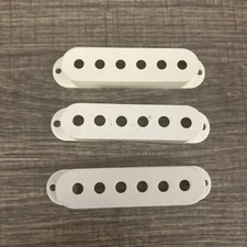 3 New White Replacement Single Coil Guitar Pickup Covers For Fender Strat