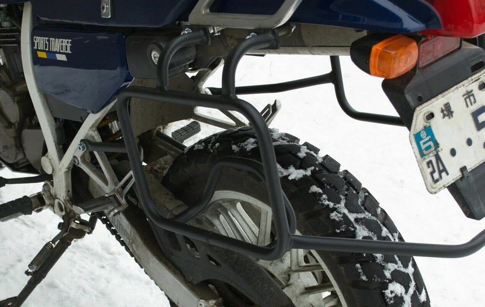 HONDA NX 250 DOMINATOR SIDE CARRIER LUGGAGE RACK SOFT BAGS BLACK MOTORCYCLE BIKE - Image 2 of 3