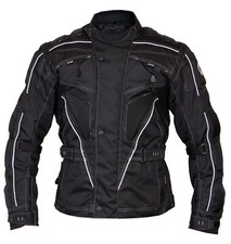 Raven Textile Motorcycle Armoured Jacket (Cordura Fabric Biker Advanced Black