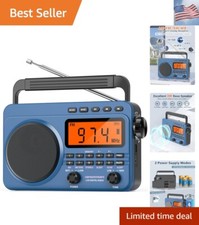 Digital AM FM Shortwave Radio with Best Reception,4000mAh Rechargeable Portab...