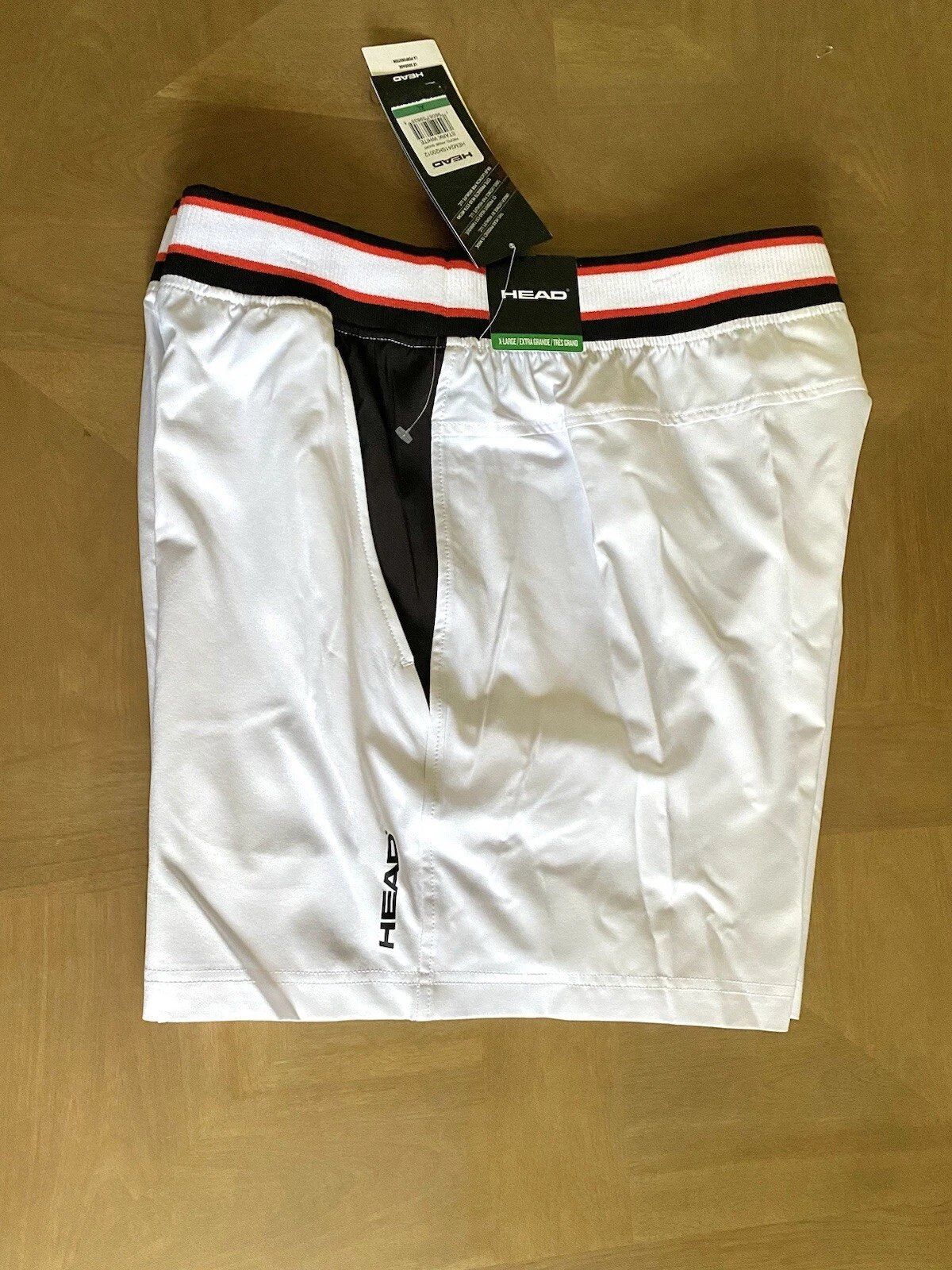 HEAD Men’s Professional Tennis Shorts Sz XL White Navy
