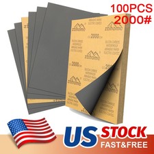 100x 9 11 Wet Dry Sandpaper Sheet Silicon Carbide 2000Grit Waterproof Automotive