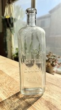 Antique Veno's Lightning Cough Cure Clear Bottle 8"