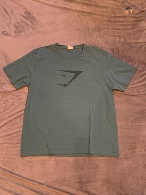 Gymshark Shirt Mens XL Grey Short Sleeve Logo Tee Workout Running Gym