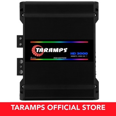 Taramps HD 3000 4 Ohms RGB Effects 1 Channel 3000 Watts RMS - BLACK