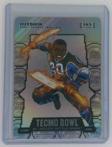 Bo Jackson Battle Arena Tecmo Bowl Cutback (Barry Sanders) Silver Coin Flip Holo
