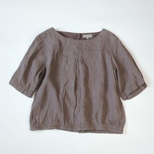 Margaret Howell 100 Linen Back Button Blouse, Size 2