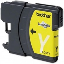 Genuine Brother LC61Y -Ink Cartridge, 325 Page-Yield, Yellow