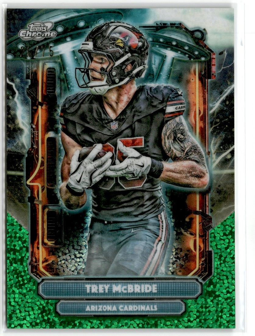 2025 Topps Cosmic Chrome Extraterrestrial Green Trey McBride /75 Cardinals