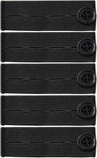 5Pcs Adjustable Elastic Button Extender Waist Extenders Waistband for Jeans Pant