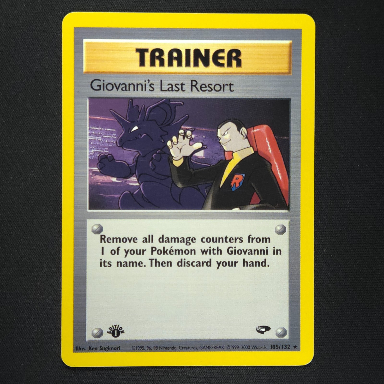 Giovanni's Last Resort 105/132 - Gym Challenge 1st Edition - Pokemon Card