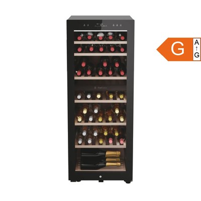 Haier Weinkühlschrank HWS77GDAU1 77 Flaschen 2 Zonen Schwarz WiFi LED