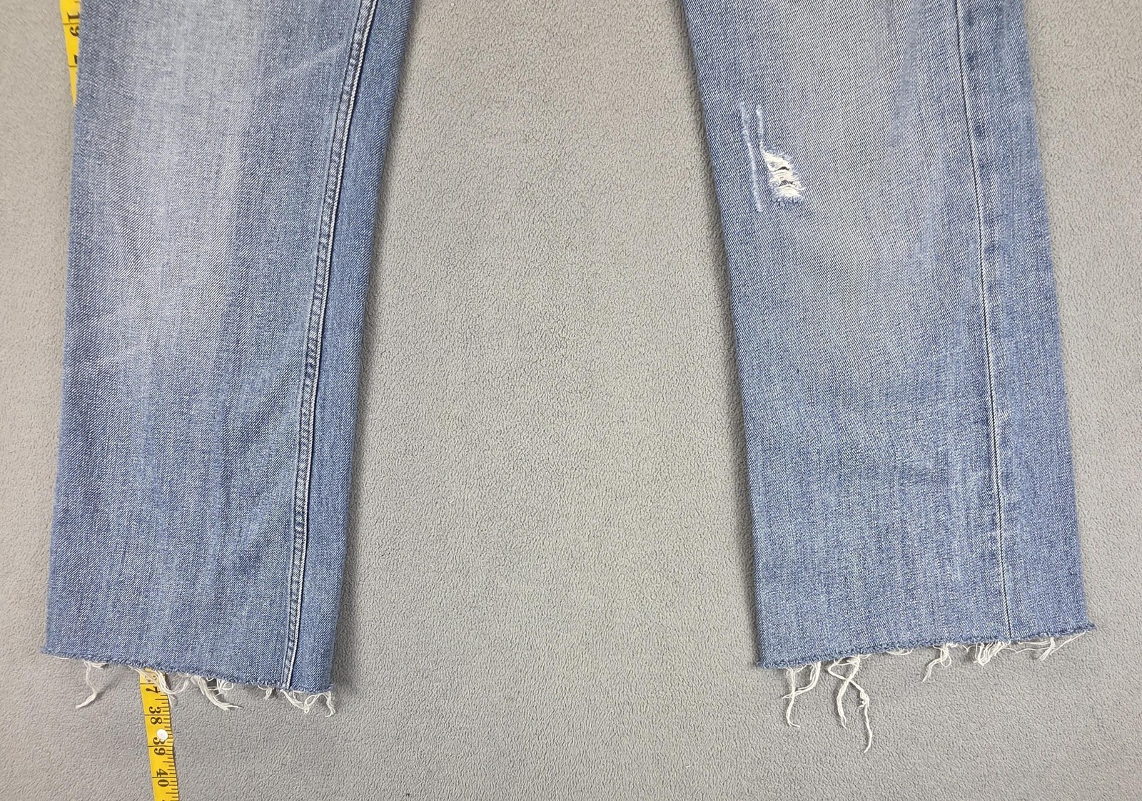 Diesel Jeans Mens 30x32 Blue Zatiny Altered Raw Hem Bootcut Button Fly 008TL image 9