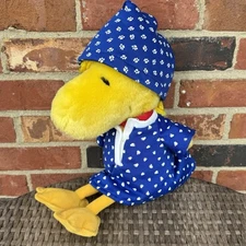 Woodstock 13" Plush PJ’s Sleeping Hat Peanuts Snoopy Friend Kohls Cares in EUC!
