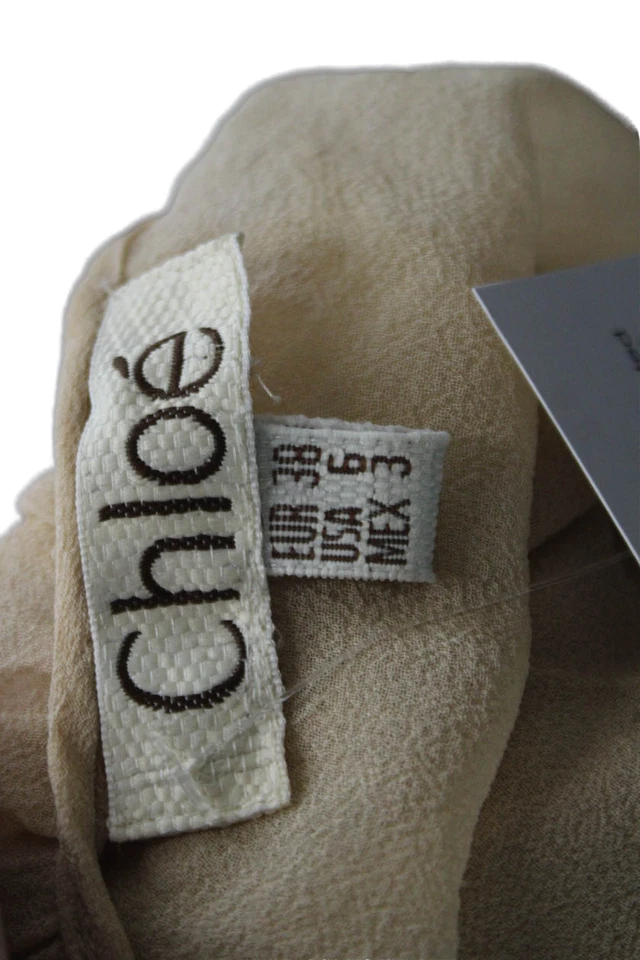 Blusa Chloe Feminina Texturizada Manga Longa Acabamento de Renda Transparente Nude Tamanho 01 - Imagem 4 de 4