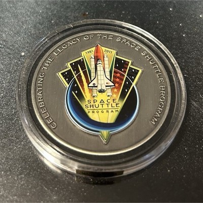 NASA Space Shuttle Program Commemorative Medallion with Flown Material ...