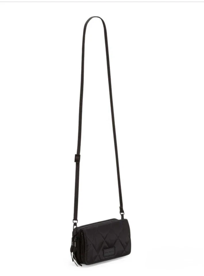 Nuevo con etiquetas Bolso Bandolera Vera Bradley 3 en 1 Heritage Cartera con Muñequera Negro/Dorado $109 Foto 3 de 4