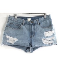Madewell Relaxed Denim Shorts - Light Cut Off Distressed - Size 29