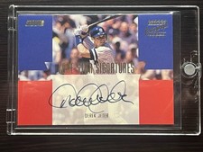 Derek Jeter  2001 Stadium Club Lone Star Signatures Autograph On Card Auto