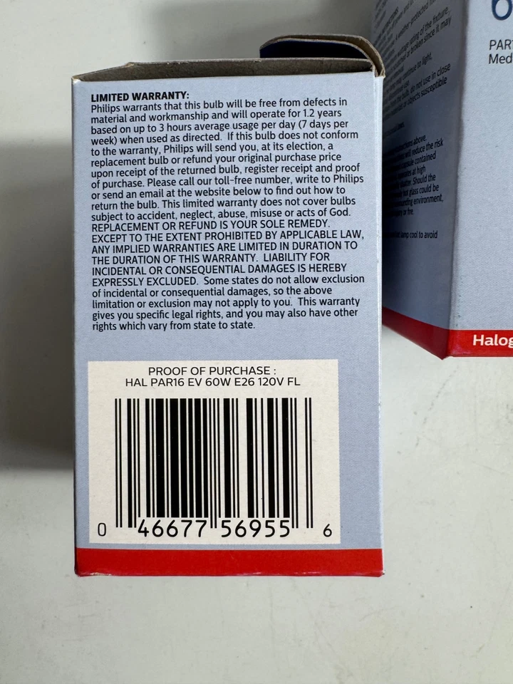 Philips Dimmable Indoor Outdoor 60 W Par16 Medium Base E26 Halogen & Flood 6Pack - Image 2 of 3