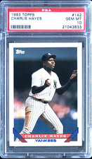 1993 TOPPS #142 CHARLIE HAYES PSA 10 GEM MT YANKEES