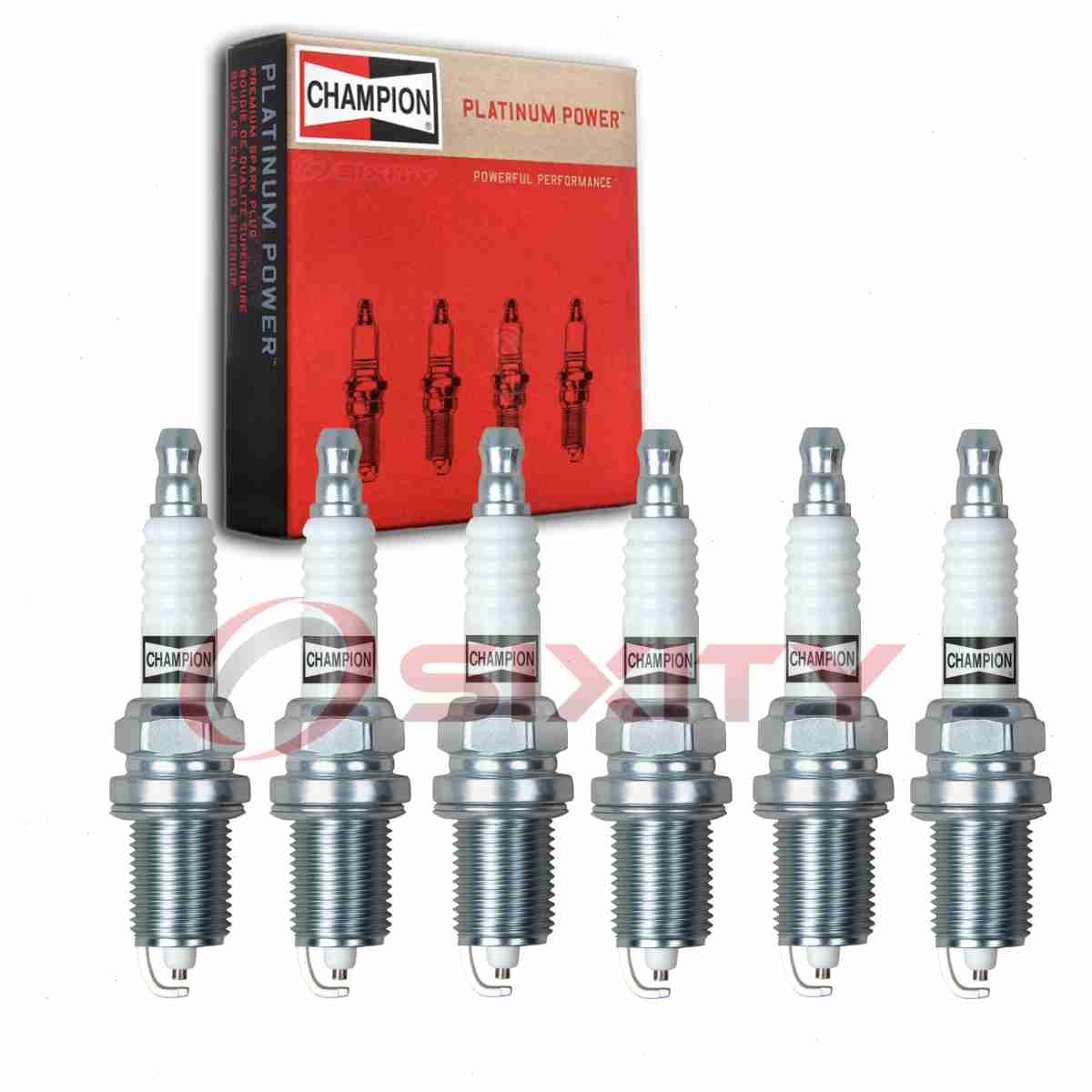 6 pc Champion Platinum Spark Plugs for 1994-2002 Mitsubishi Montero 3.5L V6 ec