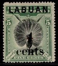 NORTH BORNEO - Labuan EDVII SG129, 4c on 5c, M MINT. Cat &pound;55.