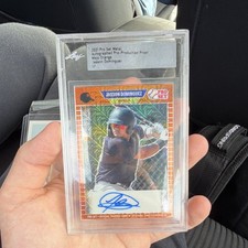 2021 Leaf Pro Set Metal Jasson Dominguez Mojo Orange Autographed Proof 1/1