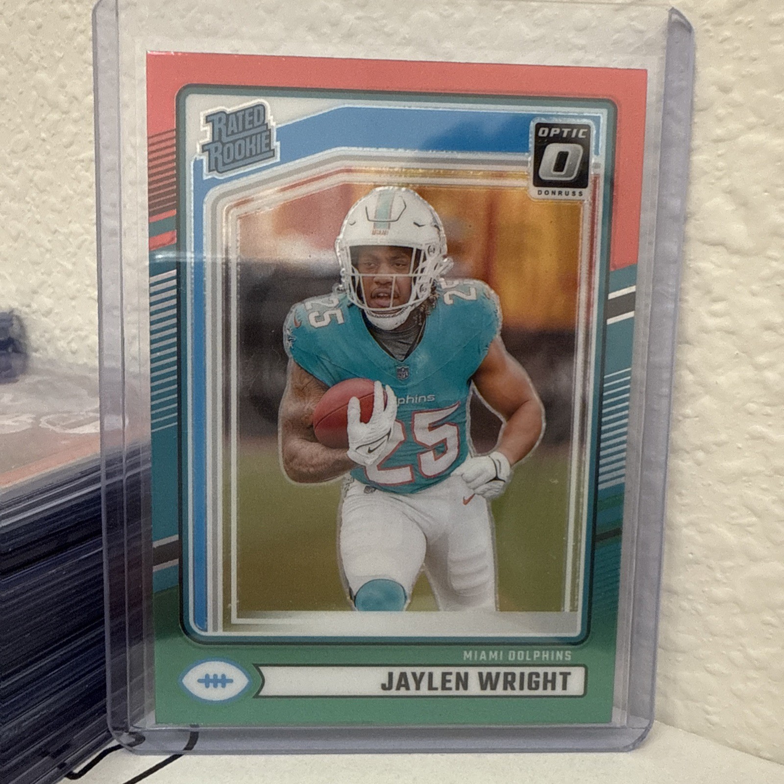 2024 Donruss #344 Jaylen Wright Optic Rated Rookies Preview Red Green