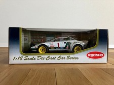 Kyosho Lancia Stratos HF Rally 77 1/18 Diecast Model Car White Limited Edition