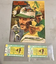 1973 Baseball * 2 World Series Game 7 Ticket Stubs * 0akland A's & New York Mets