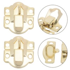  20pcs Small Latch Lock - Box Lid Fasteners Metal Buckle Golden Hasp Hardware
