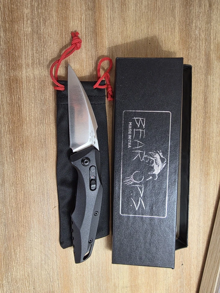 NIB Bear OPS Bold Action XVI Folding Pocket Knife 14C28N Blade - AC-1600-ALBK-P - Image 2 of 4