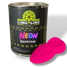 LiME LiNE Neon Pink Automotive Basecoat Paint - 1 Gallon Mix 1:1 with Reducer