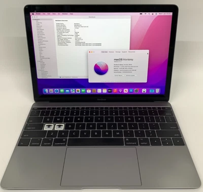 Apple MacBook A1534 12" 7th Gen 8GB RAM 256GB SSD Grade C US 286 Cycles - Image 1 of 4