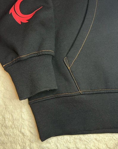 New 2022 Playboy Pleasures Tails Red Black Dragon Zip Up Hoodie Heavy Size XL - Afbeelding 10 van 12