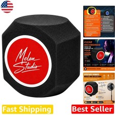 Portable Mic Isolation Shield Pop Filter - Pro Soundproof Booth