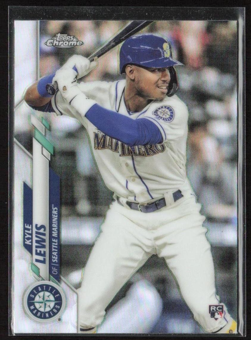 2020 Topps Chrome Refractor Kyle Lewis #186 Rookie Seattle Mariners