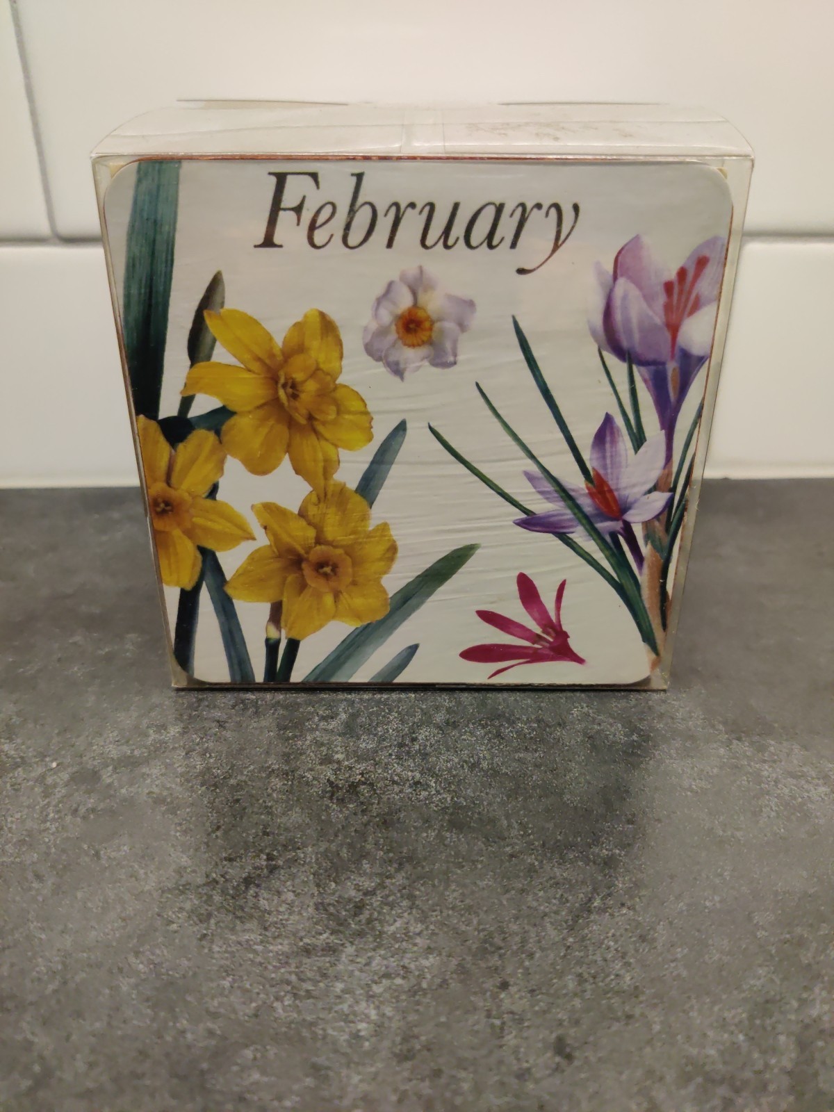 Spode Flowers of the Month FEBRUARY Mug & Coaster Set 2007 