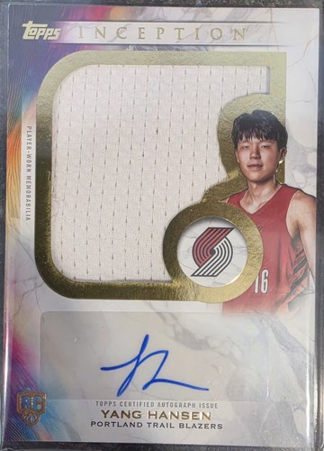 Topps Inception Basketball 2025-26 Yang Hansen Rookie Relic Auto RJ-YH