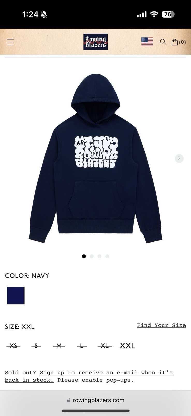 FILA Blazer da canottaggio x Mt Joy felpa con cappuccio blu navy grande