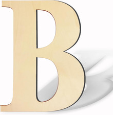 17 Inch Large Wooden Letters, Paintable Large Wood Letter for Crafts, Unfinished