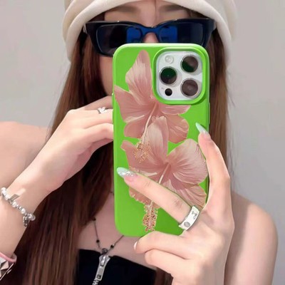 Rosa Hibiskus Handyhülle | iPhone 17 Air & 16e | High Aesthetic Anti-Drop Cover