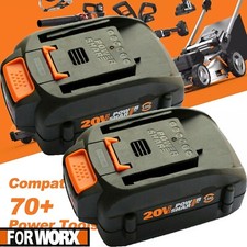 2pack For WORX 20V MAX Extend Lithium Battery 20 Volt WA3520 WA3525 WA3575 WG155