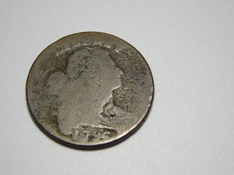 VINTAGE US COINS 1796 FLOWING HAIR LARGE CENT - Image 4 of 4