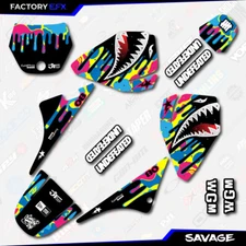 CMYK Savage Racing Graphics kit fits Yamaha PW80 PW 80 All Years Custom