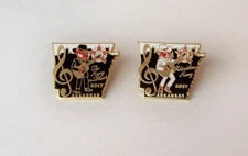 Arkansas Hawg in Black & Rhinestone Hawg Pins 2017 music razorback hog