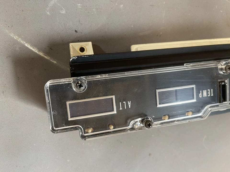 1967 Ford Galaxie Fuel Gas Gauge Dash Oil Temperature Lens Trim Amp Alternator - Image 2 of 4